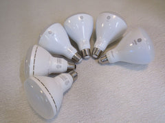 GE Sylvania Lot of 6 LED Bulbs Can Flood Lights White -- Used