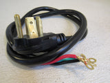 GE Range and Dryer Power Supply Cord Kit 4 Prong 4-ft E-72389-F -- Used