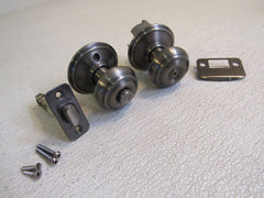 Schlage Door Knob Privacy Lock Antique Pewter -- Used