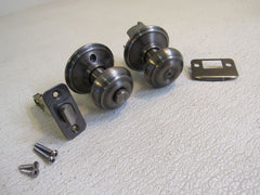 Schlage Door Knob Privacy Lock Antique Pewter -- Used