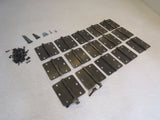 3-1/2-in Door Hinges 3 Hole Round Corners Lot of 15 Aged Bronze -- Used