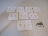 Leviton Light Switch Cover Plates Lot of 8 White 2 Sizes -- Used