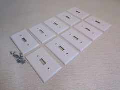 Leviton Light Switch Cover Plates Lot of 10 4.5in x 2.75in White -- Used