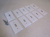 Leviton Light Switch Cover Plates Lot of 10 4.5in x 2.75in White -- Used