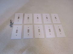 Leviton Light Switch Cover Plates Lot of 10 4.5in x 2.75in White -- Used
