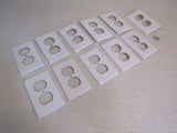 Leviton Outlet Cover Plates Lot of 11 4.5in x 2.75in White -- Used