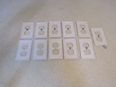 Leviton Outlet Cover Plates Lot of 11 4.5in x 2.75in White -- Used