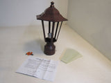 Satco Nuva Post Lantern 14-1/4-in H Old Bronze Clear Seeded Glass 60W Max -- New