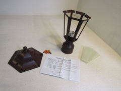 Satco Nuva Post Lantern 14-1/4-in H Old Bronze Clear Seeded Glass 60W Max -- New