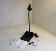 Designer Stepless Dimmable Table Lamp With 2 USB Ports 20in H Black 40W Max -- New