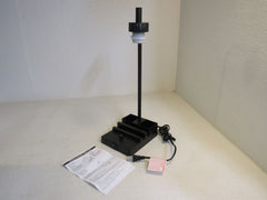 Designer Stepless Dimmable Table Lamp With 2 USB Ports 20in H Black 40W Max -- New