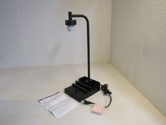 Designer Stepless Dimmable Table Lamp With 2 USB Ports 20in H Black 40W Max -- New