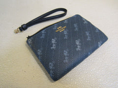 Coach Mini Wallet 6in x 4in Blue Female -- Used