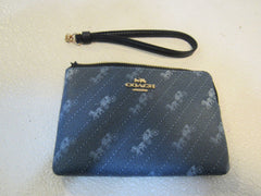 Coach Mini Wallet 6in x 4in Blue Female -- Used