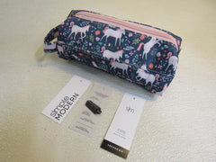 Simply Modern Hudson Pencil Pouch 8in x 3in Multicolored Unicorn Pattern -- New