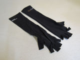 Copper Fit Pair Long Compression Gloves Black Unisex Size M -- New