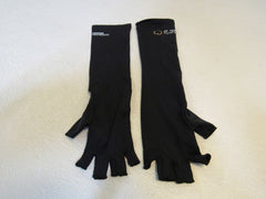 Copper Fit Pair Long Compression Gloves Black Unisex Size M -- New