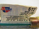 Carquest Brake Line 3/8-in x 12-in US Thread Standard Flare 612 Steel -- New