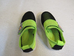 Sport Mesh Tennis Shoes Black/Lime Green Male Kids 1-2 Size 18-24 mo -- New
