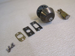 Schlage Single Cylinder Deadbolt Antique Pewter -- Used