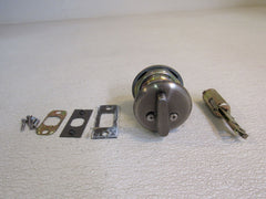 Schlage Single Cylinder Deadbolt Antique Pewter -- Used