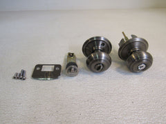 Schlage Keyed Entrance Door Knob Antique Pewter -- Used