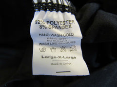 Designer Leggings Black Polyester Spandex Female Size XL -- New