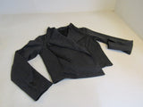 Lumiere Self Wrap Coat Dark Gray Polyester Rayon Female Size M -- New