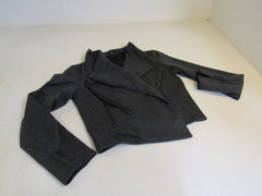 Lumiere Self Wrap Coat Dark Gray Polyester Rayon Female Size M -- New