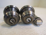 Schlage Keyed Entrance Door Knob Antique Pewter -- Used