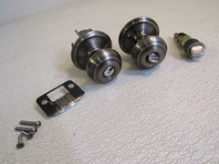 Schlage Keyed Entrance Door Knob Antique Pewter -- Used