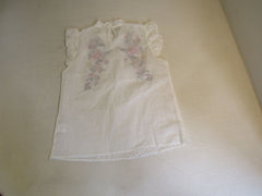Designer Blouse Top Embroidered Eyelet White Female Size S -- New