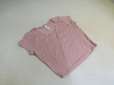 AZY Crop Top Shirt Super Stretchy Pale Mauve Rayon Spandex Female Size XL -- New