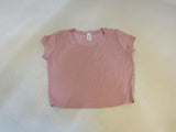 AZY Crop Top Shirt Super Stretchy Pale Mauve Rayon Spandex Female Size XL -- New
