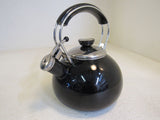 Copco Whistle Tea Pot Black/Silver 0608 -- Used