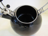 Copco Whistle Tea Pot Black/Silver 0608 -- Used