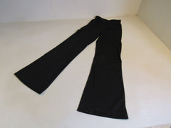 Designer Flare Leggings Pockets Black Nylon Spandex Female Size S -- New
