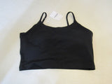 Lemedy Strappy Camisole Crop Top Build In Bra Removable Pads Black Female Size L -- New