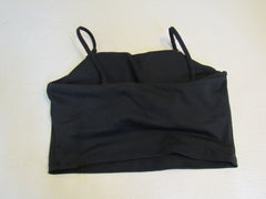 Lemedy Strappy Camisole Crop Top Build In Bra Removable Pads Black Female Size L -- New