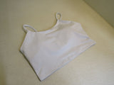 Lemedy Strappy Camisole Crop Top Build In Bra Removable Pads White Female Size L -- New