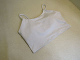 Lemedy Strappy Camisole Crop Top Build In Bra Removable Pads White Female Size L -- New