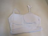Lemedy Strappy Camisole Crop Top Build In Bra Removable Pads White Female Size L -- New