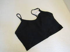 Lemedy Strappy Camisole Crop Top Build In Bra Black Female Size 10 -- New