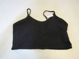 Lemedy Strappy Camisole Crop Top Build In Bra Black Female Size 10 -- New