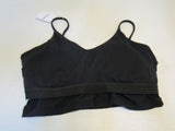 Lemedy Strappy Camisole Crop Top Build In Bra Black Female Size 10 -- New