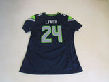 On Field Seattle Seahawks Football Jersey Lynch Blue/Green/Gray Adult Size M -- Used