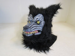 Way To Celebrate Werewolf Mask Black Moving Mouth Adult One Size Furry 5039169 -- New