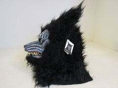 Way To Celebrate Werewolf Mask Black Moving Mouth Adult One Size Furry 5039169 -- New