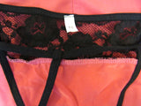 Designer Sleepwear Lingerie Thong Panty Pink/Black Female Size 4X -- New