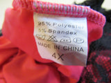 Designer Sleepwear Lingerie Thong Panty Pink/Black Female Size 4X -- New